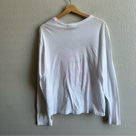 NWT DAYDREAMER Rolling Stones Lick Band Long Sleeve Tee White Women’s Size Small - Picture 7 of 7